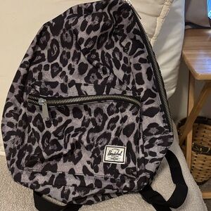 Herschel Leopard Print Backpack - Black and Gray